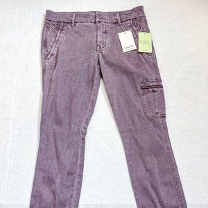 Anthropologie Level 99 Cargo Skinny Pants Mauve NWT Size 27 Petite